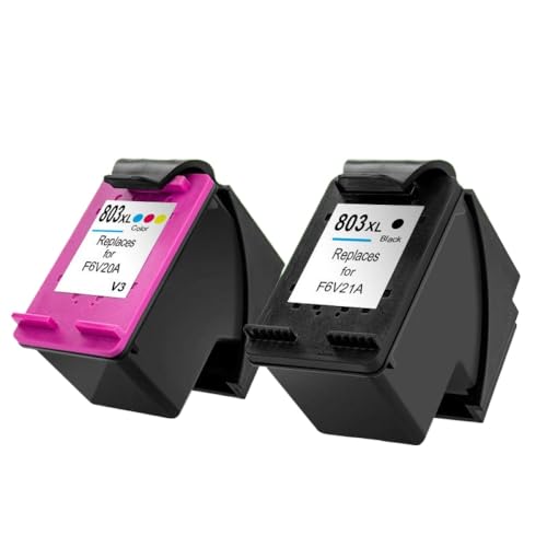 Cartouche d'encre 803XL noir et couleur pour imprimantes HP DeskJet 2130 2620 1112 et 2132