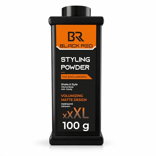Black Red Volumising Matte Hair Styling Powder XL, 100g | Extra-Large Pack | Instant Volume & Texture | Strong Hold, Natural Matte Finish, Non-Sticky | Root Lift Powder for All Hair Types