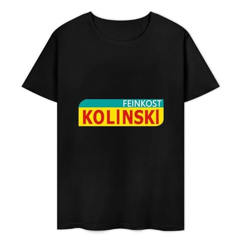 Cotton T-Shirt Mens Short Feinkost Kolinski T-Shirt Black L