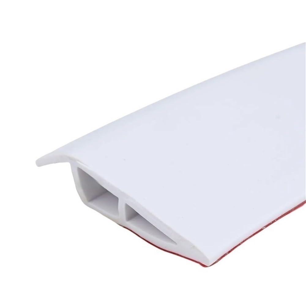 Loacea Floor Threshold Strip 7cm Width Carpet Plastic Floor Edge Strips, 1meter Length PVC Transition Threshold 15mm Gap 1pc(White)