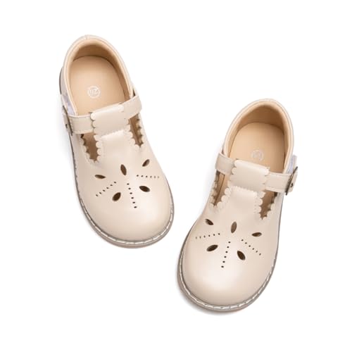 CENCIRILY Toddler Little Girls Flower Dress Shoes Mary Jane Ballet Flats Party School Bowknot Princess Wedding Shoes