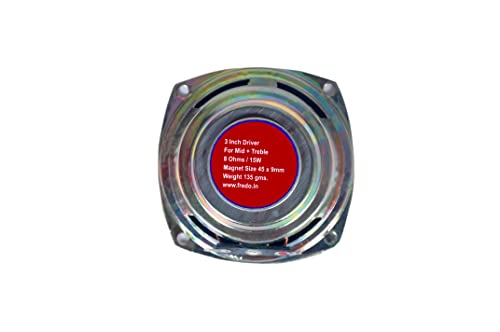 Image of FREDO 3 inch (Pack of 2) Mid-Range Satellite wired Speaker -8 Ohm /15W - Orange