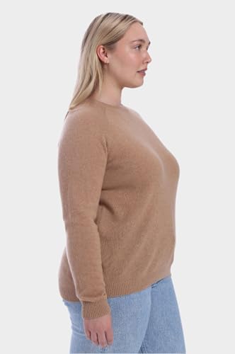 Image of Minnie Rose Womens Long Sleeve Shrunken Crew Cashmere Sweater