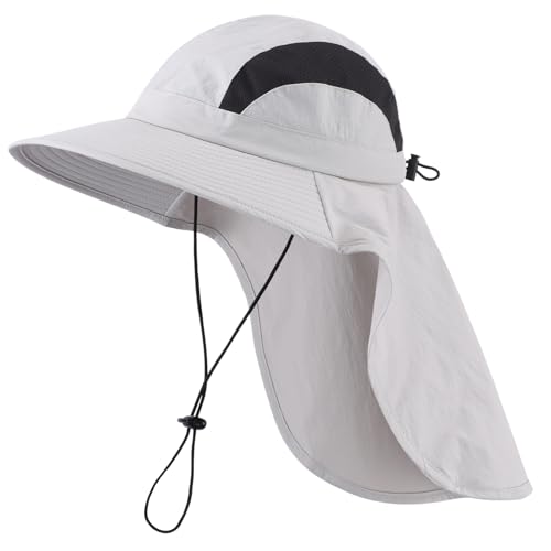 Chapeau bob safari protection UV avec rabat de cou pour la pêche