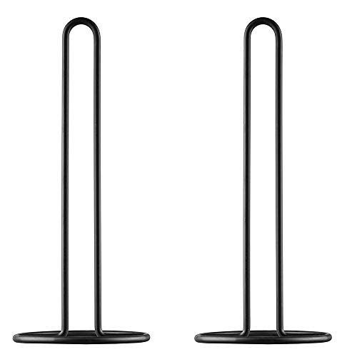 XWSZSZ1 Porta Rotolo da Tavolo da Cucina Verticale Porta Rotolo da Cucina Verticale Nero Nero Porta Rotoli da Cucina Verticale Supporto Verticale in Metallo per Rotolo di Stoccaggio 2 Pezzi