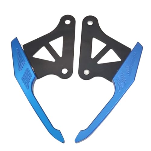 Barra de agarre trasera azul para pasajero de moto en aluminio CNC