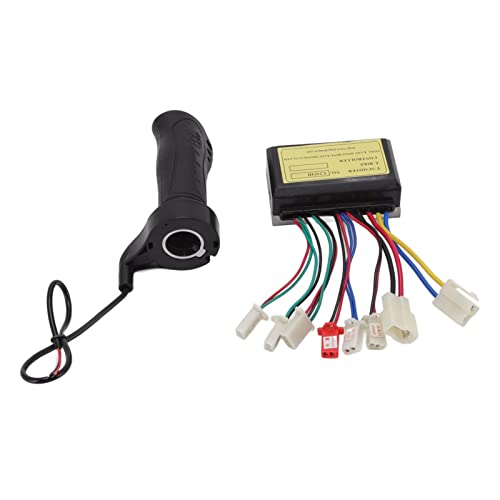 24V 250W Brush Motor Speed Controller DC Brushed Motor Control Box with Throttle Grip for Electric Bike Tricycle Scooter