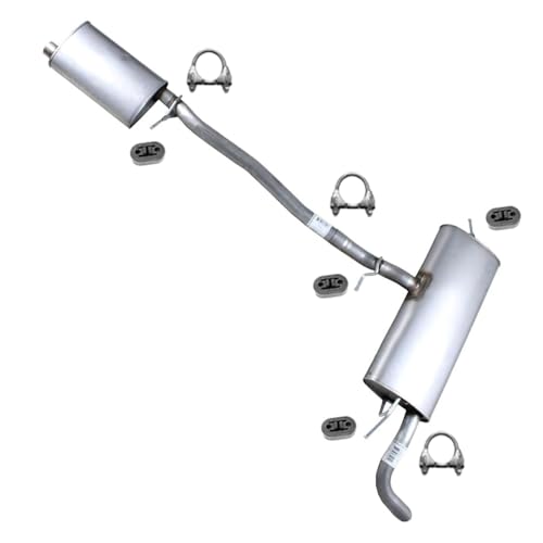 Exhaust Rattle, Buzz, Pop or Whistle - 2014 Chevrolet Silverado & GMC Sierra 1500 10 Exhaust Muffler Intermediate Pipe Exhaust System Kit Compatible for 2010-2017 GMC Terrain & Chevrolet Equinox 2.4L | Stainless Steel | Northeastern Exhaust | Free Clamps and Hangers Included