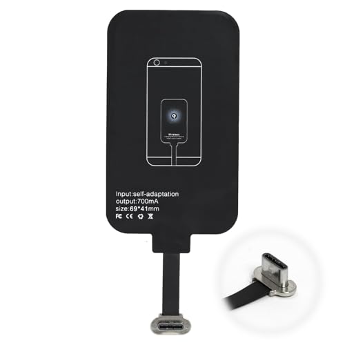 Récepteur de Charge sans Fil 1000 mA Type C et Adaptateur pour Apple, Samsung, Huawei, Xiaomi, Charge Rapide et Efficace