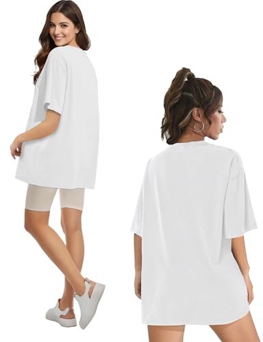 Womens Oversized T Shirts Short Sleeve Summer Tops Crewneck Casual Loose Fit Basic Tee Trendy Plus Size Tops4