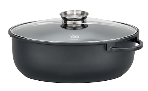 ELO Alucast ovaler Bräter 38cm matt, kratzfeste ELODUR® Select Antihaftversiegelung, Induktionsboden, backofenfest, schwarz