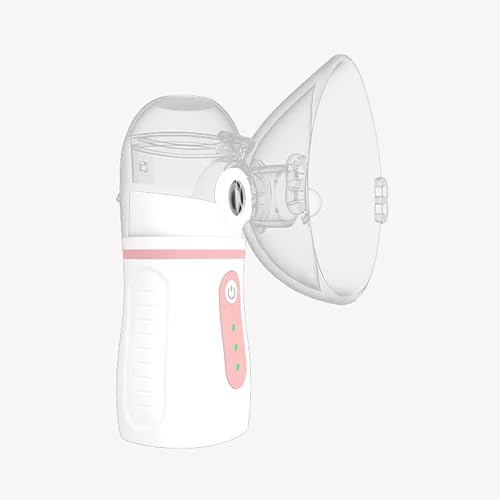 Tragbarer Inhalator Hand-Luftbefeuchter Cool Mist Dampfzerstäuber Mini Mesh Zerstäuber Maschine für Kinder und Erwachsene Zuhause Reisen Gebrauch (Rosa) Cover