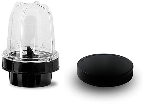 SPHINIX 350 ML Bullet Juicer Jar Mixer Juicer Jar, Black, 350 ml Capacity, 9.5 cm Width, 13.7 cm Height, Clear Dome Lid-image-44