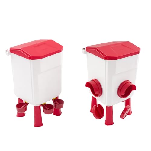 Mangeoire automatique et abreuvoir pour poules, 12 kg + 11 l, grande capacité, économie de nourriture et hygiène, pour poules, canards, oies
