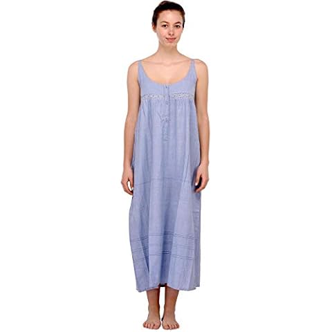 Plus Size Ladies Chambray Cotton Nightdress | Cotton Lane Cover