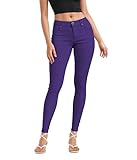 Hybrid & Company Women's Butt Lift Stretch Denim Jeans P37360SK Purple 5