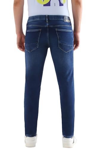 Image of Allen Solly Men Blue Slim Fit Mid Wash Jeans