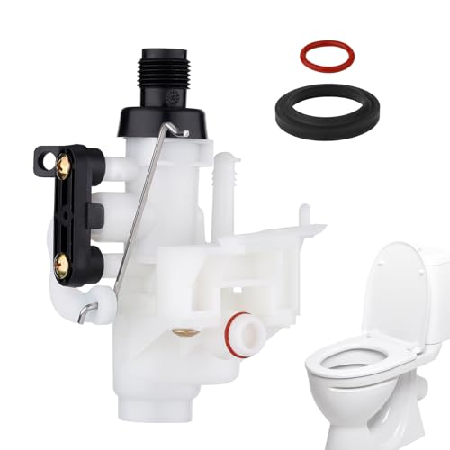 Image of PEUTIER 31705 Toilet Water Valve Kit, RV Toilet Water Valve Parts with Rubber Toilet Ring Replacement and Closet Flange Seal Compatible with Thetford Aqua-Magic V High and Low Model Toilets