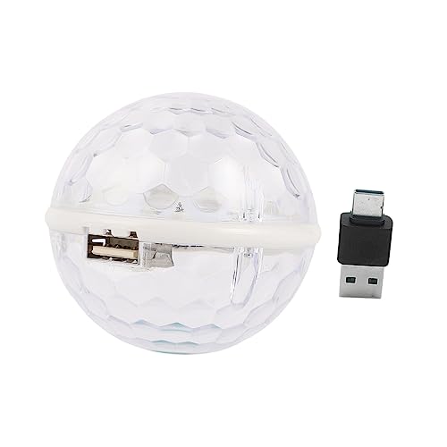 TOVINANNA Lampe de Fête USB LED Stroboscopique Colorée Cristal Multifacettes, Effet Boule Disco pour Dj Scène Karaoké Bar, Petite Taille Rechargeable USB...