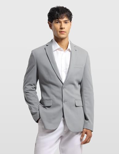 Image of Arrow Men's Textured Zero Calorie Slim Fit Blazer