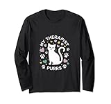 Photo Gallery my therapist purrs funny cat lover donne uomini donna gatto maglia a manica Photo Gallery my therapist purrs funny cat lover donne uomini donna gatto maglia a manica