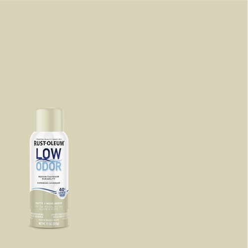 Image of Rust-Oleum Low Odor Premium Spray Paint, 11 oz, Matte Moss Green, 2 Pack