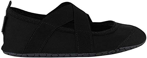 FitKicks Crossovers Women's Foldable Active Lifestyle Minimalist Footwear Barefoot Yoga Water Shoes Black