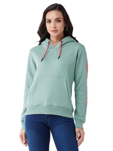 Image of Modeve Women Printed Hooded Sweatshirt for Winter