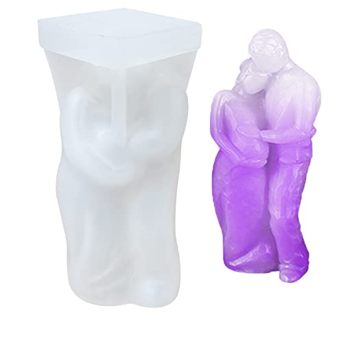 Moule 3D en forme de corps pour bougie en forme de couple - Pour femme enceinte - Pour fabrication de savon - Pour Saint-Valentin, mariage, décoration d'intérieur Cover