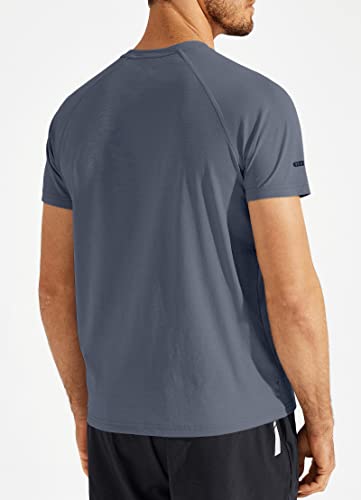 Men's Sun Protection Shirt Swim Shirt for men Running SPF UPF 50+ Rash guard Short Sleeve Quick Dry Surf Fishing T Shirt3