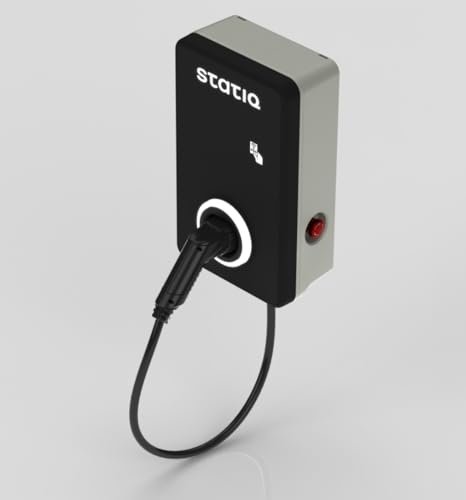 Image of Statiq 7.4kW Smart Nectar Home EV Charger with 5m Cable | App + RFID | Auto Cut-Off, Load Balancing | ARAI Certified, IP66 Rated | 2-Year Warranty