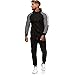 Sweat Homme Zippé Hoodie Costume De Sport à Capuche Pour Hommes De Printemps Et D'Automne Assortis à La Couleur Assortie Pantalons De SurvêTement De SurvêTement De Sport De Fitness