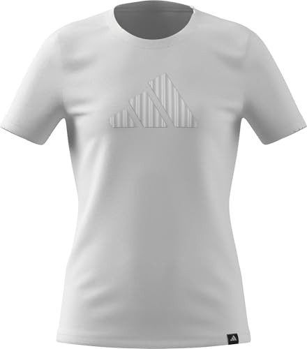 adidas Girl's Everyday Glam Graphic T-Shirt Junior, White, 14-15 Years