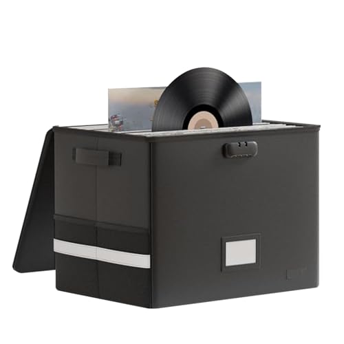 Boîte de rangement vinyle imperméable et ignifuge pour album - 2