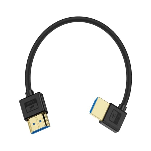 Câble HDMI court 8K flexible pour brancher une PS5 au mur sans espace