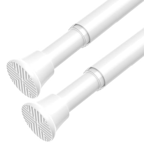 AIZESI 2 Pack Spring Tension Curtain Rod 23-46 Inch Adjustable