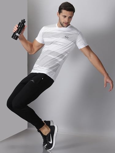 Image of Kraasa Solid Joggers Gym Pants for Men | Slim Fit Athletic Track Pants | Casual Running Workout Pants with Pockets |Solid Men Track Pants Solid Men Track Pants
