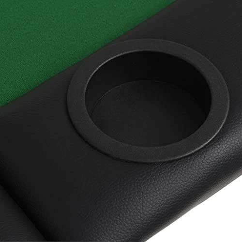 Lauuoeriau Furniture Item home Klappbarer Pokertisch für 9 Spieler, 3-fach faltbar, oval, grün-Möbel – Bild 8