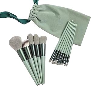kit de Pincéis de Maquiagem 13 peças com Bolsa de Armazenamento para Base em Pó Solto Blush Corretivo Sombra Conjunto de Pincéis Cosméticos Sobrancelha CORES SORTIDAS