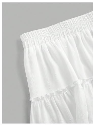 Milumia Women's Boho Tiered Ruffle Mini Skirt High Waist Frill Trim Summer Short Skirts3