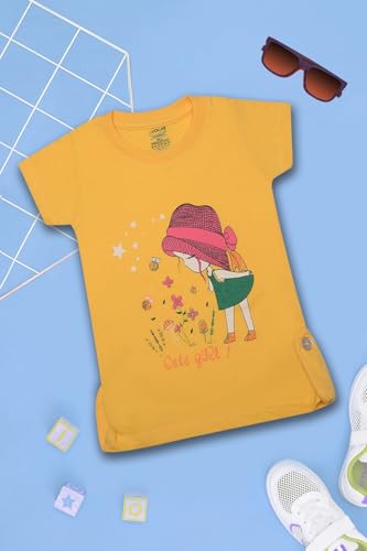 Image of Dollar Champion Cotton Regular Fit T-Shirts for Girls -Actual Color May Vary