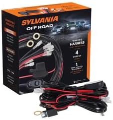 SYLVANIA - Four Output LED Wiring Harness - 12V On Off Switch Power Relay Blade Fuse Off Road LED Work Light, Off Road Driving Light, Truck, Boat, ATV, UTV, SUV, 4x4 (1 PC)