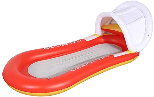 Convertible Pool Lounger Aufblasbare Schuppen Sonnenschutz Schwimmbett PVC zusammenklappbarer Lehnstuhl Pool Überleben Wasser Hammock