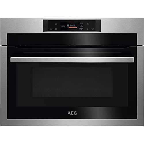 AEG KME721880M Microondas Integrable de 1000W y Grill 1200W de Potencia, Programa descongelar, 3 Funciones Programadas, Display Excite (TFT táctil) Inox antihuellas, 42 Litros, Fabricado en UE