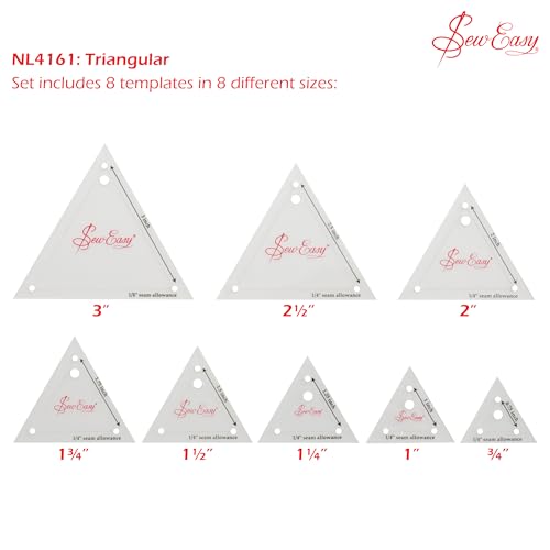 Modèles triangulaires patchwork Sew Easy pour en finir avec les angles de tissu décalés