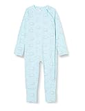 Made in Europe Sanetta Baby-Jungen New Angel Warmer Overall Hellblau mit einem niedlichen Eisbären-Allover, blau, 068