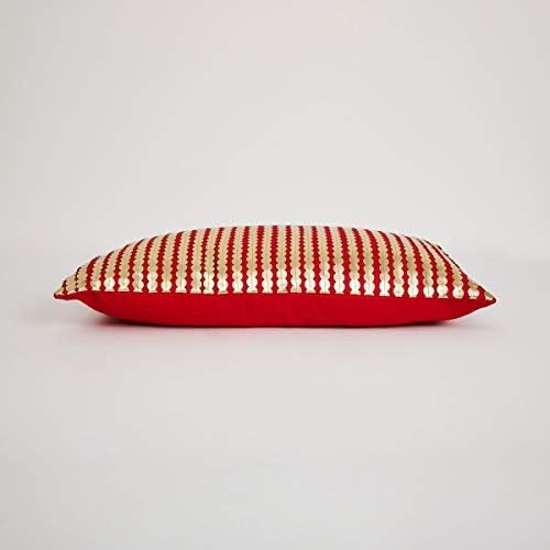 Housse de coussin rectangulaire lot de 2 pièces rouge Act 278 Risecollection - 2
