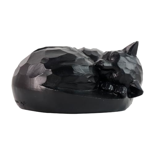 SpeXyngial Pet Urn for Cat Ashes - Memorial Keepsake Cremation Urn (Black)