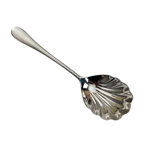 Bothyi Buffet Banquet Serving Spoon Flatware Shell Shape Easy to Clean Stainless Steel Servewares for Home Restaurant Family Dinners
