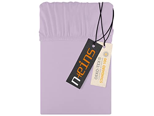 Npluseins Drap Housse 90x200 à 100x200 en Jersey 100% Coton - Linge de lit Doux, Respirant et résistant - certifié Oeko-TEX - Disponible en 22 Couleurs et 6...